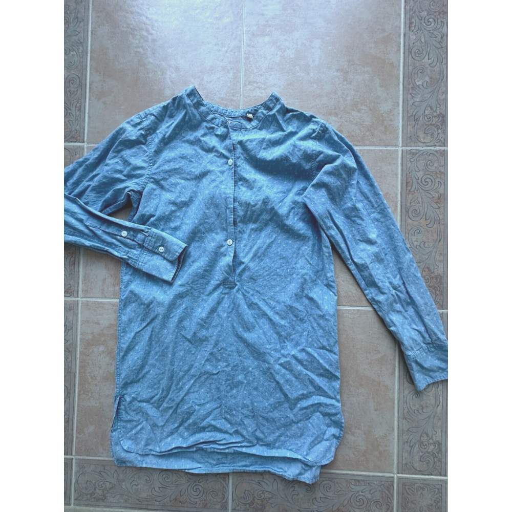 Worn once! Faherty beach shirt dress chambray Ditzy Floral Women size 2